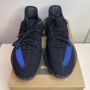 Yeezy Boost 350 V2 Black with Blue Stripe. Like new! Worn once